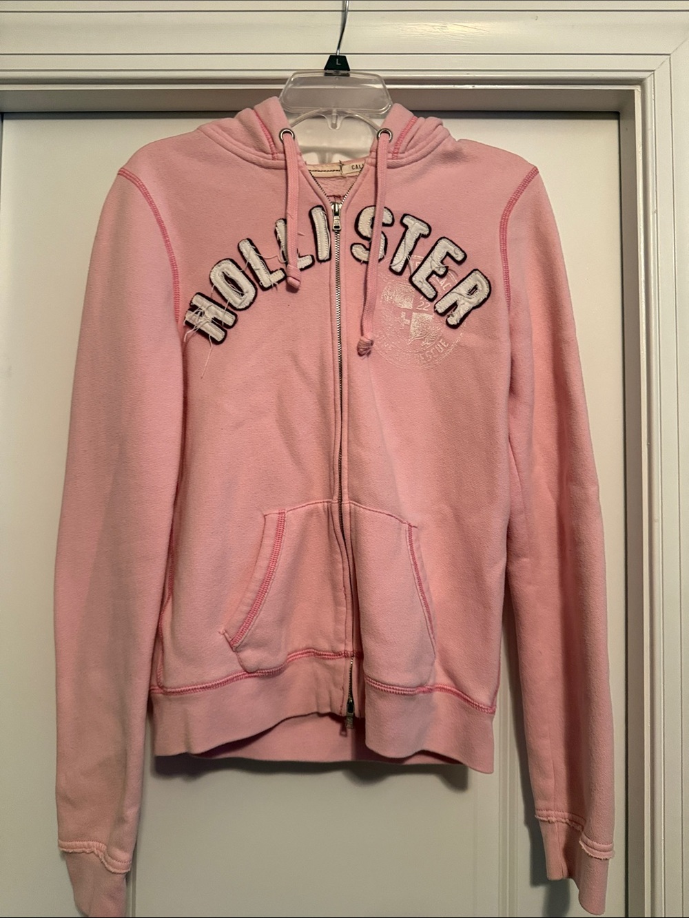 Hollister Light Pink Full-Zip Hoodie